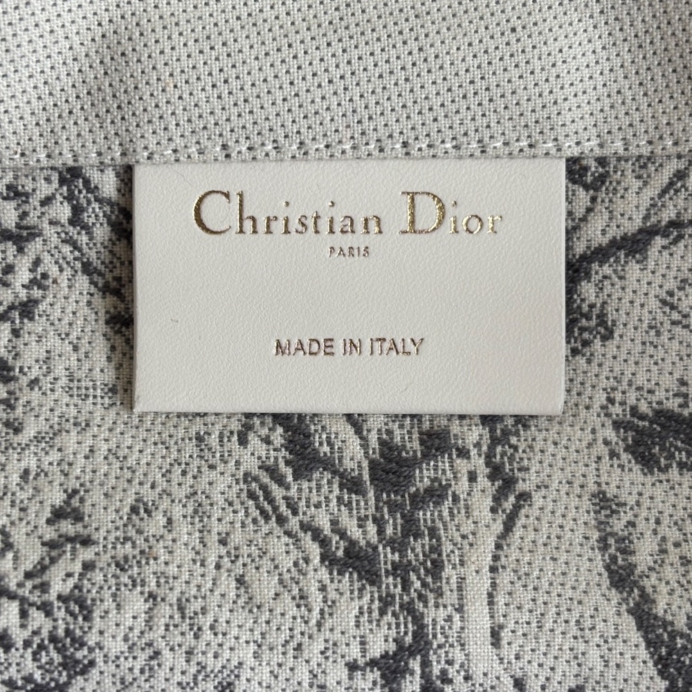 New Christian Dior Linen Like Printed Tote Bag Made in Italy - Picture 4 of 5